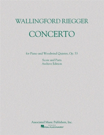 Concerto op.53 for piano, flute, oboe, clarinet, horn and bassoon score and parts
