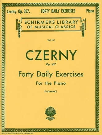 40 daily Exercises op.337 for piano