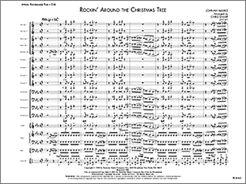 Rockin around the Christmas Tree: for jazz ensemble score and parts