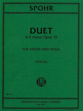 Duet in e Minor op.13 for violin and viola parts