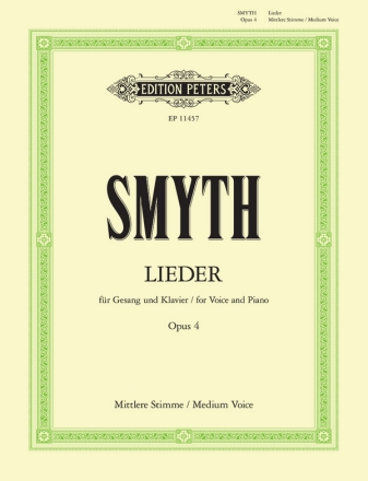 Lieder op.4 fr Gesang (mittel) und Klavier Partitur