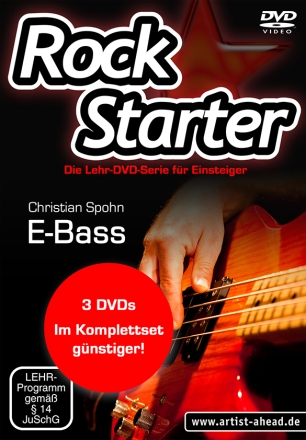 Rockstarter Vols.1-3 E-Bass fr E-Bass 3 DVD's