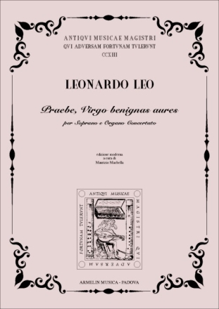 Praebe virgo benignas aures per soprano e organo concertato partitura