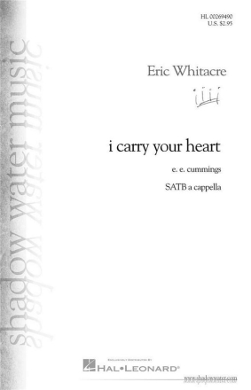 I carry your Heart for mixed chorus a cappella score