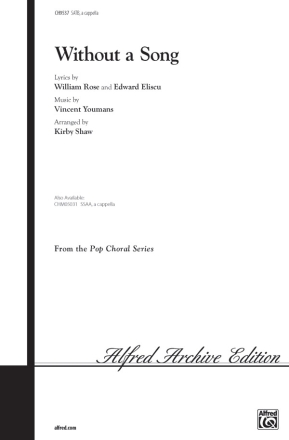 Without a Song for mixed chorus a cappella score