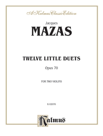 12 little Duets op.70 for 2 violins score