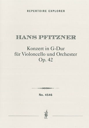Konzert G-Dur op.42 in einem Satz fr Violoncello und Orchester Studienpartitur