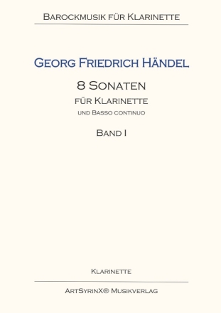 8 Sonaten Band 1 fr Klarinette und Bc Klavierpartitur mit Stimmen