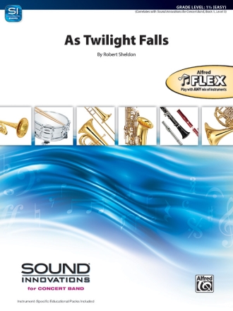 As Twilight Falls op.156c for concert band score and parts