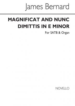 James Bernard, Magnificat And Nunc Dimittis SATB and Organ Chorpartitur