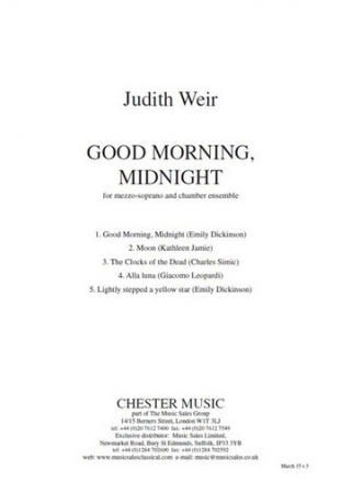 CH82577 Judith Weir, Good Morning, Midnight  Study Score