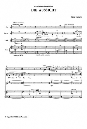 Die Aussicht fr Chamber Ensemble Partitur und Stimmen
