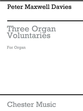 Peter Maxwell Davies: Three Organ Voluntaries Organ Instrumental Work