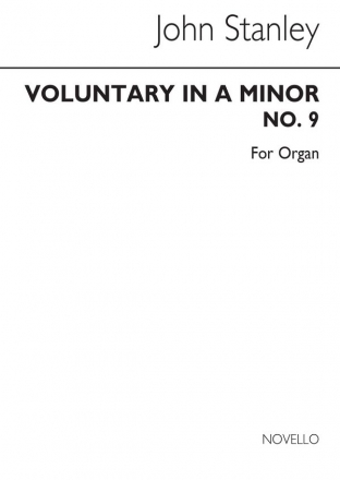 John Stanley, Voluntary In A Minor (Organ) Orgel Buch