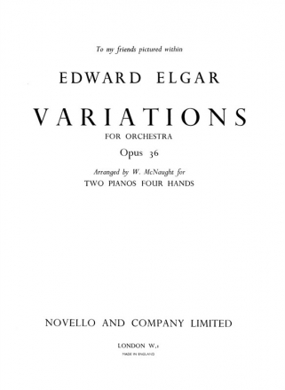 Edward Elgar, Variations Op.36 (Two Pianos) 2 Pianos Buch