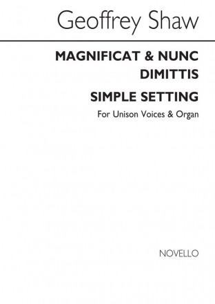 Geoffrey Shaw, Magnificat And Nunc Dimittis Simple Setting SATB and Organ Chorpartitur