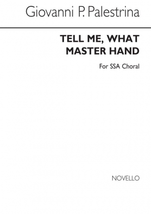 Giovanni Palestrina, Tell Me, What Master Hand SSA Chorpartitur