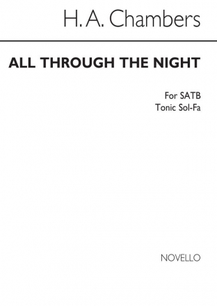 Chambers, All Through The Night SATB Tonic Sol-fa Chorpartitur