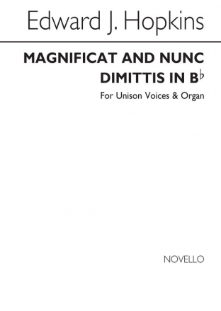 Edward J. Hopkins, Magnificat And Nunc Dimittis In B Flat Unison Voice and Organ Chorpartitur