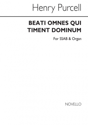 Henry Purcell, Beati Omnes Qui Timent Dominum SAB Organ Accompaniment Chorpartitur