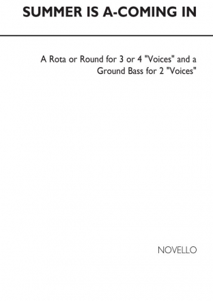 Summer Is A-Coming (3/4-Part Round) SATB Chorpartitur