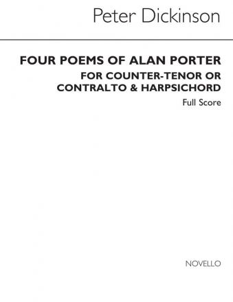 Peter Dickinson, Four Poems Of Alan Porter Countertenor Harpsichord Alto Buch