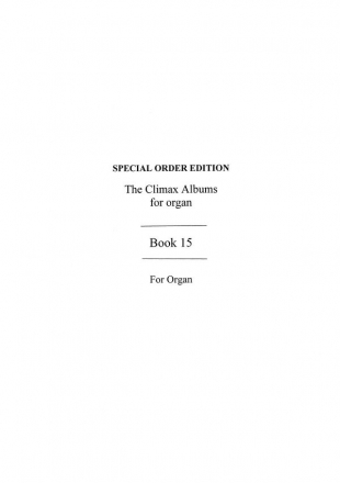 The Climax Album Organ No. 15 Orgel Buch