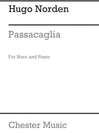 Norden: Passacaglia for Horn and Piano French Horn, Piano Accompaniment Instrumental Work