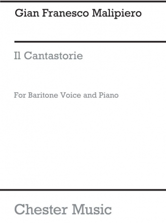 Malipiero: Il Cantastorie Baritone From Sette Canzoni for Baritone Sol Baritone Voice, Piano Accompaniment Instrumental Work