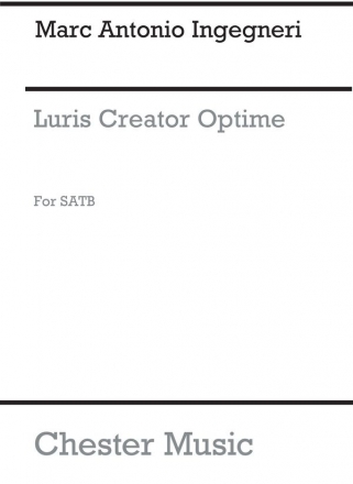 Ingegneri: Lucis Creator Optime for SATB Chorus SATB Vocal Score