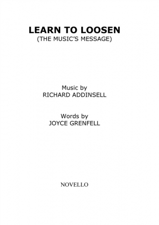 Richard Addinsell, Learn To Loosen (The Music's Message) Vocal and Piano Buch