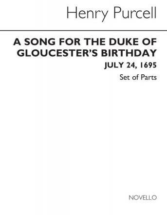 Henry Purcell, Song For The Duke Of Gloucester's Birthday Chor Buch