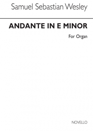 Andante In E Minor For Organ Orgel Buch