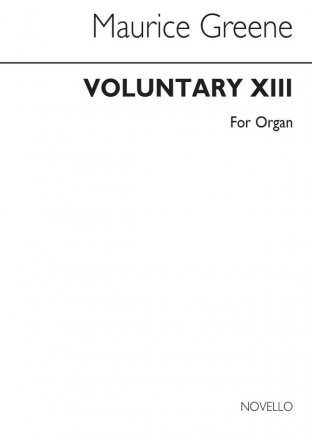 Maurice Greene, Voluntary XIII Orgel Buch