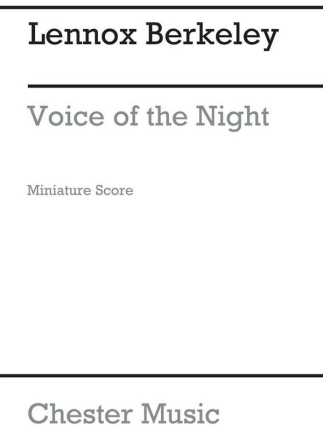 Lennox Berkeley: Voices Of The Night Op.86 for Orchestra (Miniature Sc Orchestra Miniature Score