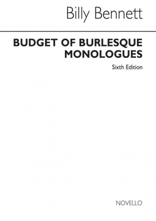 Billy Bennett, Sixth Budget Of Burlesque Monologue Vocal Buch