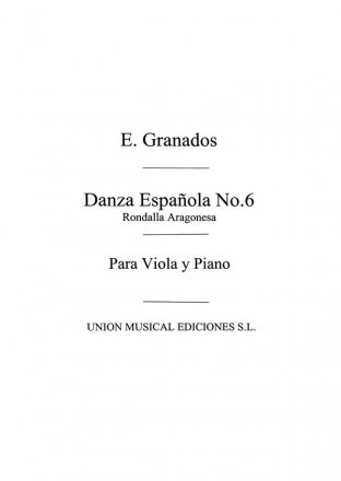 Danza Espanola No.6 Rondalla Aragonesa Viola und Klavier Buch