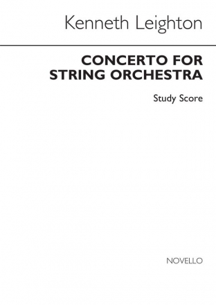 Kenneth Leighton, Concerto For String Orchestra Streichorchester Partitur