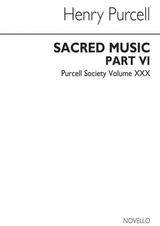 Henry Purcell, Purcell Society Volume 30 - Sacred Music Part 6 SATB String Instruments Buch