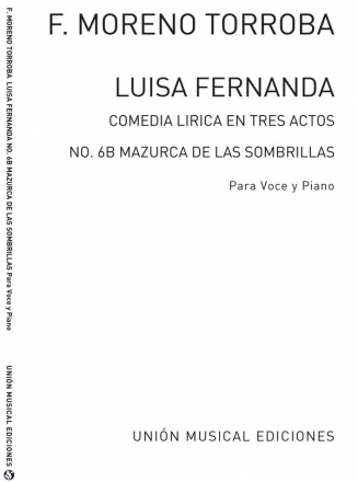 Mazurca de las Sombrillas No.6B para voce y piano