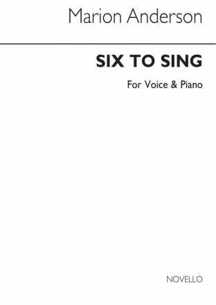 Marion Anderson, Six Songs For Beat Response Vocal and Piano Buch