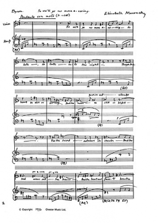 Elizabeth Maconchy, Three Songs (1974) Tenor and Harp Klavierauszug