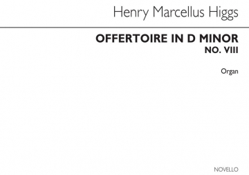 Henry Marcellus Higgs, Offertoire In D Minor Organ Orgel Buch