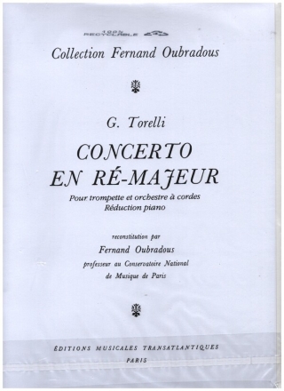 Concerto En R Majeur pour trompette et orchestre  cordes rduction piano