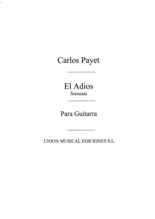 El Adios Serenata Gitarre Buch