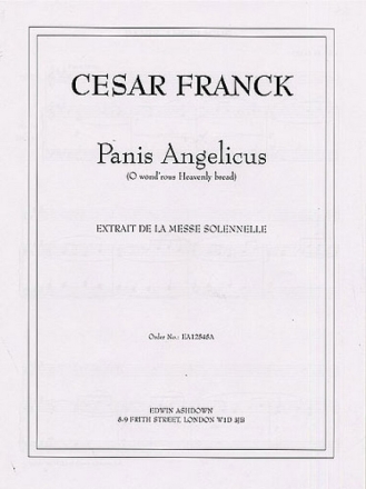 Cesar Franck: Panis Angelicus (Medium Voice/Piano) Medium Voice, Piano Accompaniment Instrumental Work