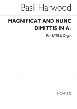 Basil Harwood, Magnificat And Nunc Dimittis In A Flat SATB and Organ Chorpartitur