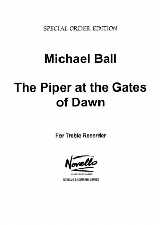 Michael Ball, The Piper At The Gates Of Dawn Recorder Buch