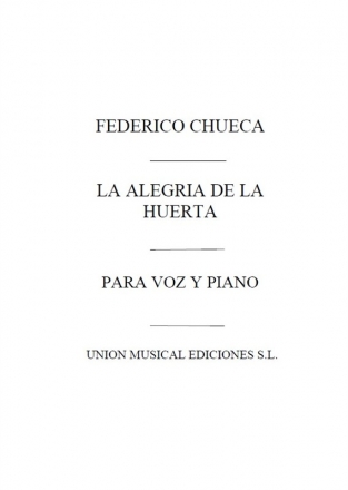 Duo De La Alegria De La Huerta Opera, Voice and Piano Buch