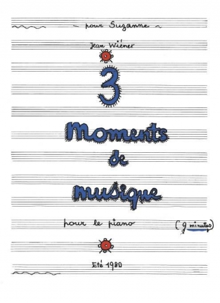 Jean Wiener: 3 Moments De Musique Piano Printed to Order